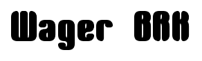 Wager BRK font